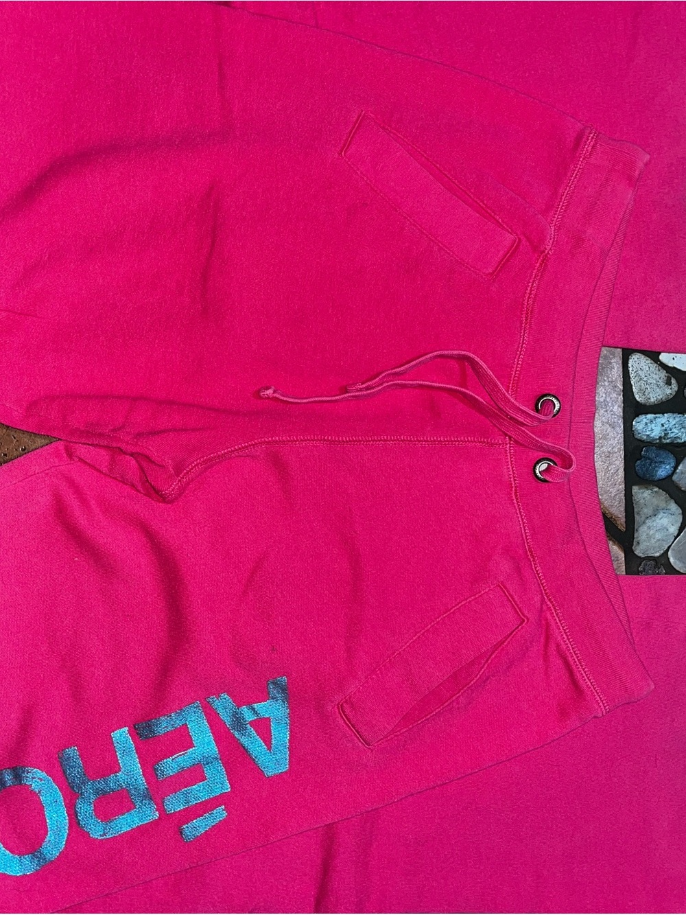 Aeropostale Bright Pink Men’s Athletic Drawstring Shorts